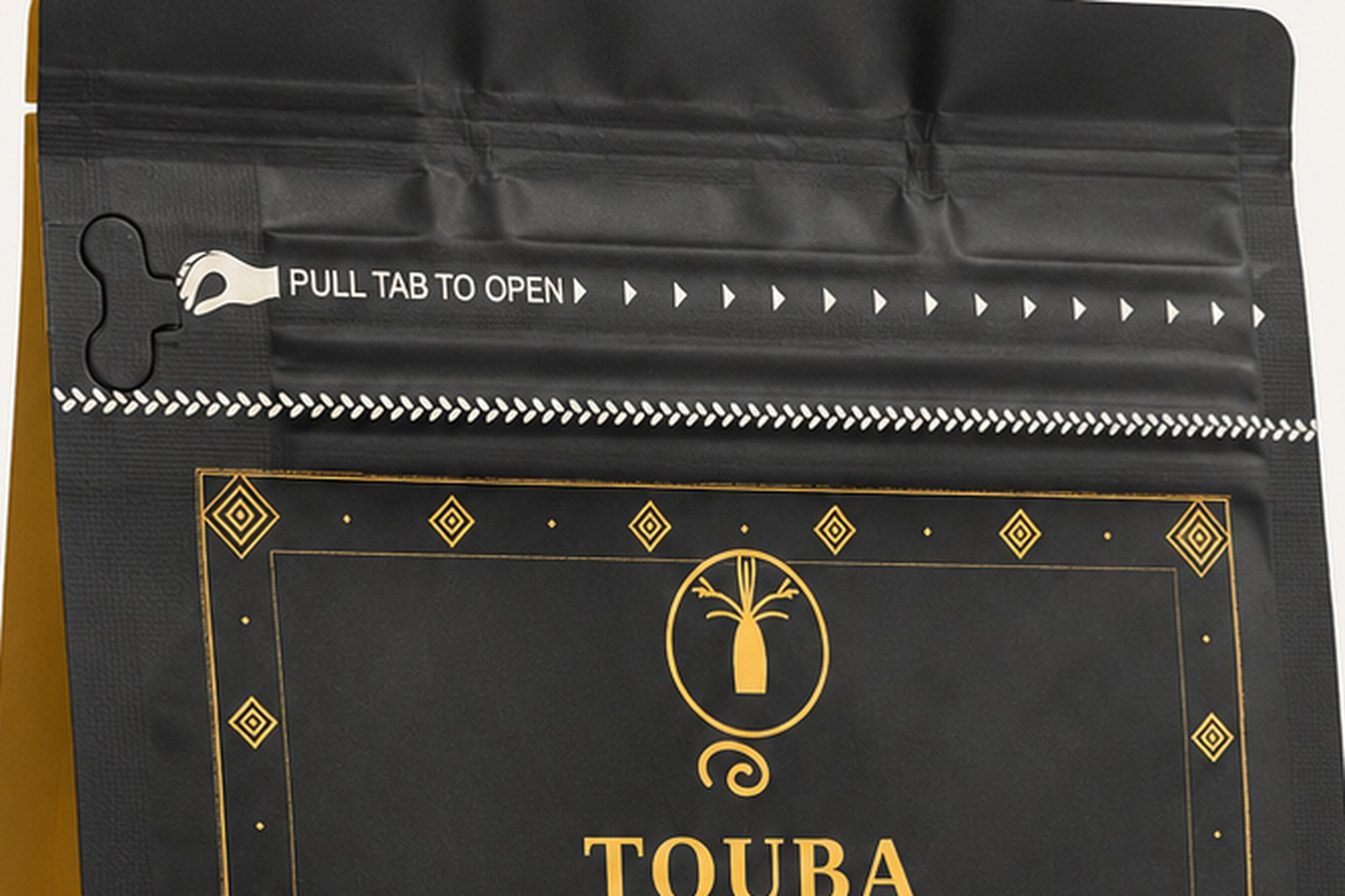 TOUBABREW Signature — resealable zipper detail